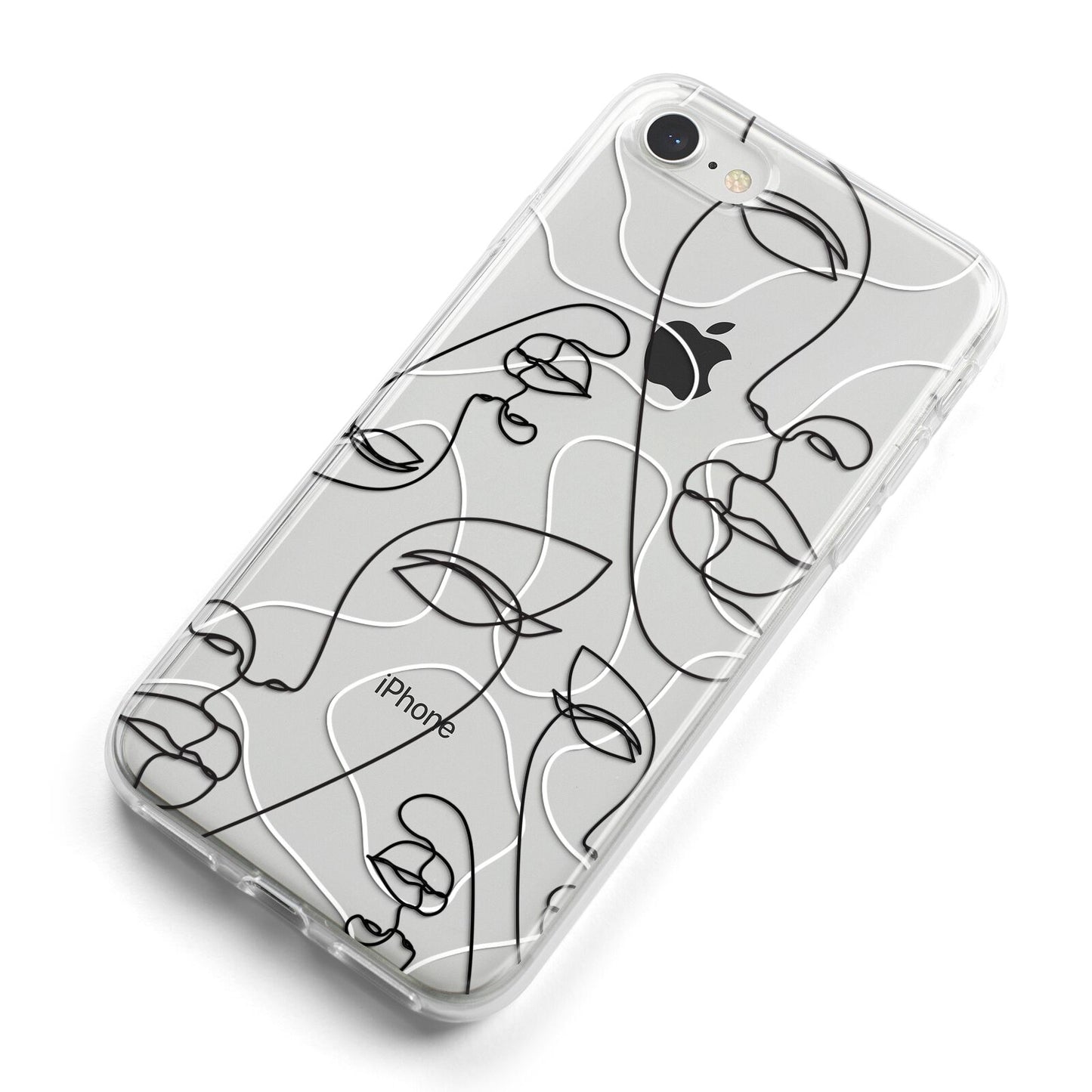 Abstract Face iPhone 8 Bumper Case on Silver iPhone Alternative Image