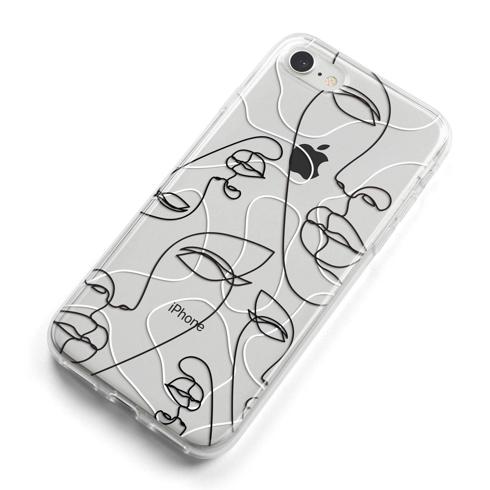 Abstract Face iPhone 8 Bumper Case on Silver iPhone Alternative Image