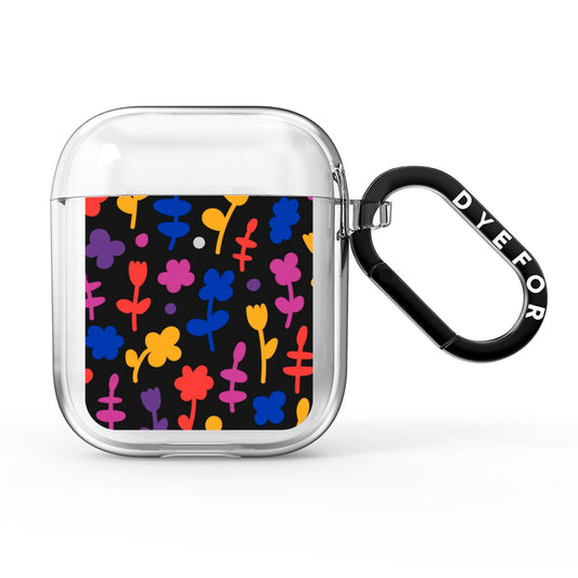 Abstract Floral AirPods Clear Case