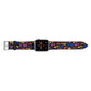Abstract Floral Apple Watch Strap Landscape Image Silver Hardware