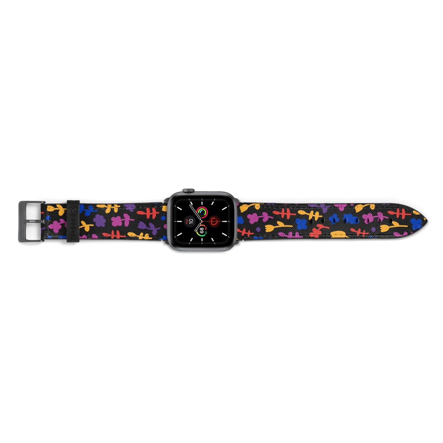 Abstract Floral Apple Watch Strap Landscape Image Space Grey Hardware