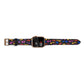 Abstract Floral Apple Watch Strap Size 38mm Landscape Image Gold Hardware