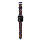 Abstract Floral Apple Watch Strap Size 38mm with Blue Hardware