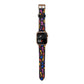 Abstract Floral Apple Watch Strap Size 38mm with Gold Hardware