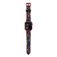 Abstract Floral Apple Watch Strap Size 38mm with Red Hardware