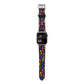Abstract Floral Apple Watch Strap Size 38mm with Silver Hardware
