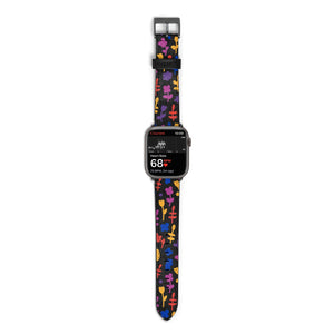 Abstract Floral Watch Strap
