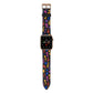 Abstract Floral Apple Watch Strap with Gold Hardware
