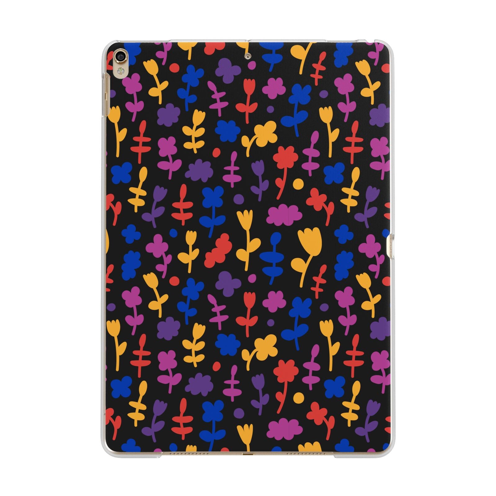 Abstract Floral Apple iPad Gold Case