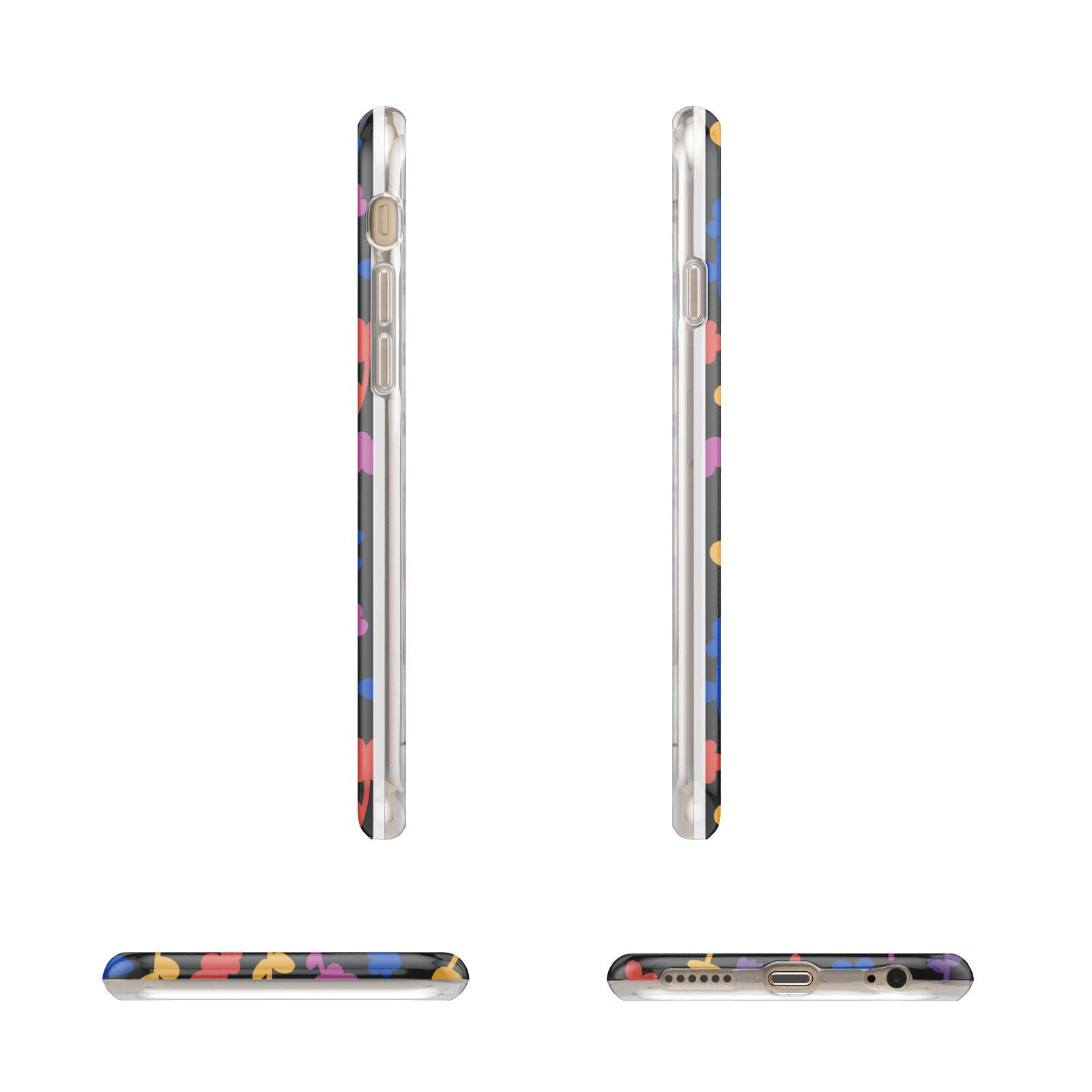 Abstract Floral Apple iPhone 6 3D Wrap Tough Case Alternative Image Angles