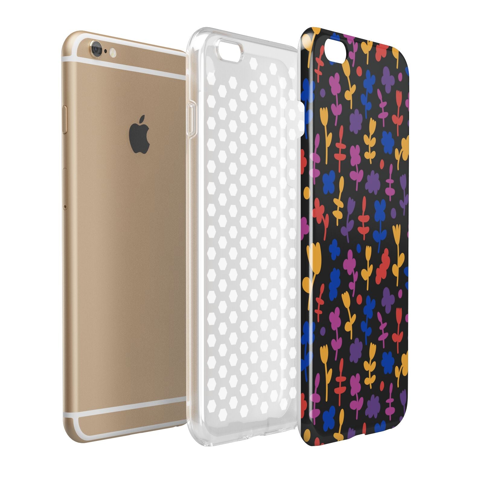 Abstract Floral Apple iPhone 6 Plus 3D Tough Case Expand Detail Image