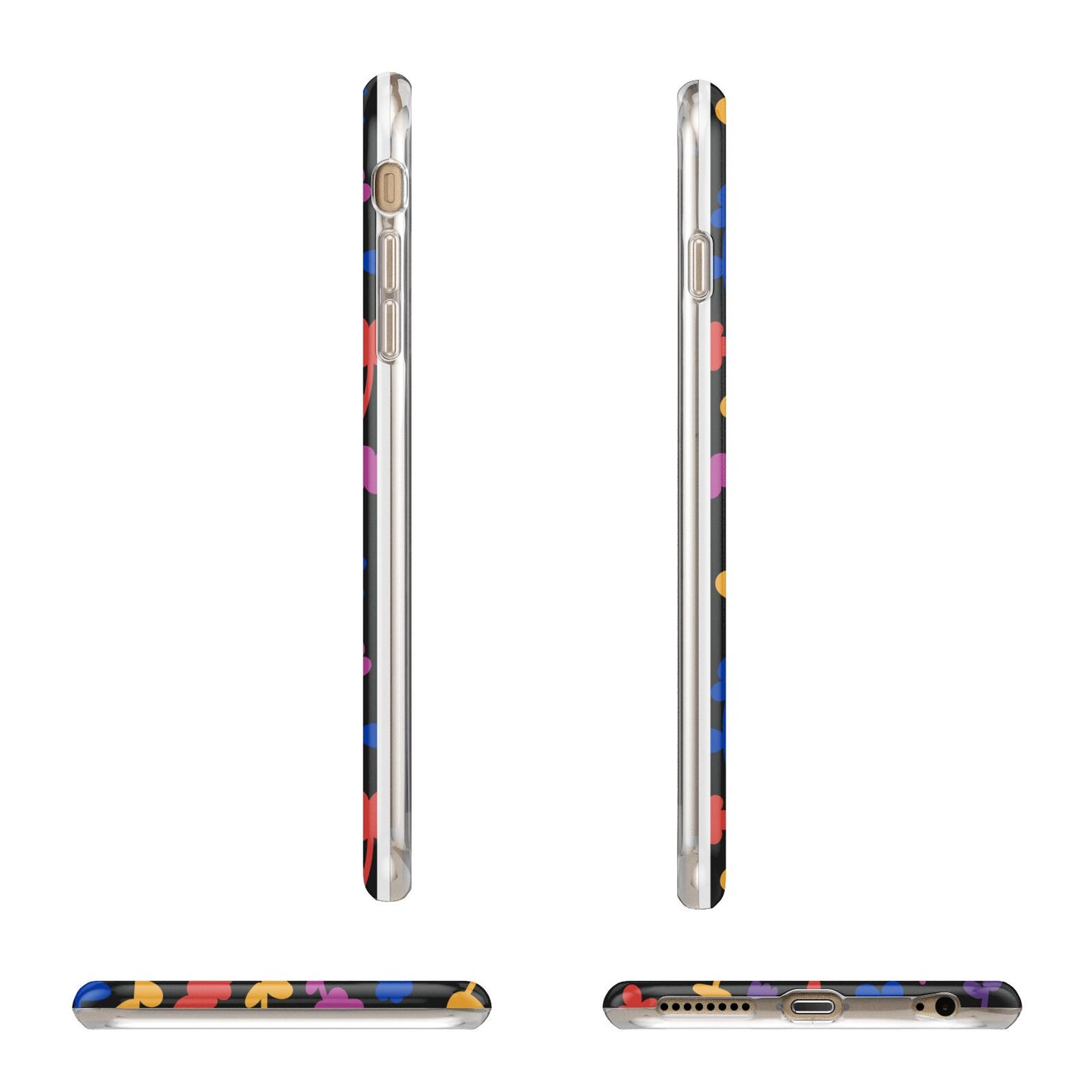 Abstract Floral Apple iPhone 6 Plus 3D Wrap Tough Case Alternative Image Angles