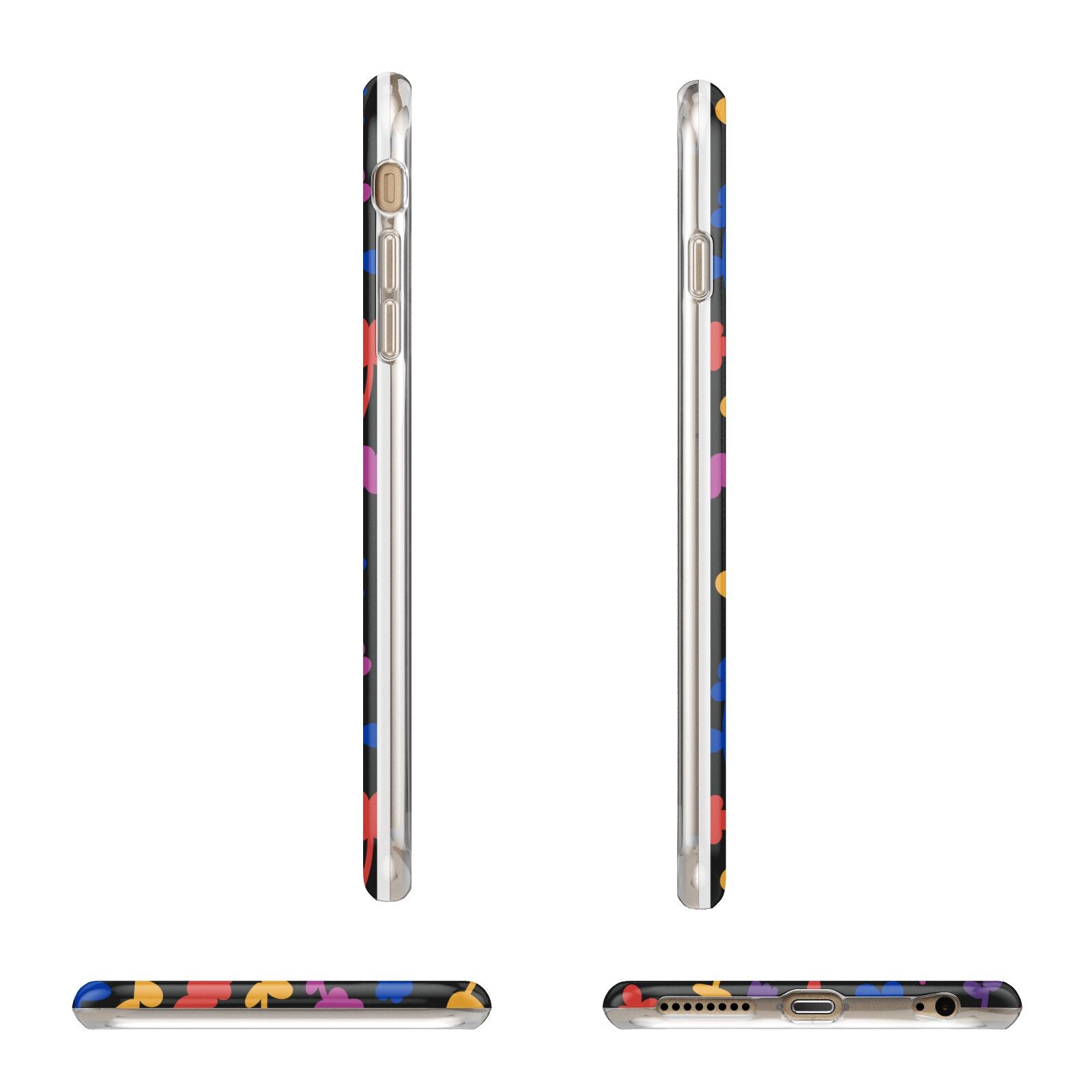 Abstract Floral Apple iPhone 6 Plus 3D Wrap Tough Case Alternative Image Angles