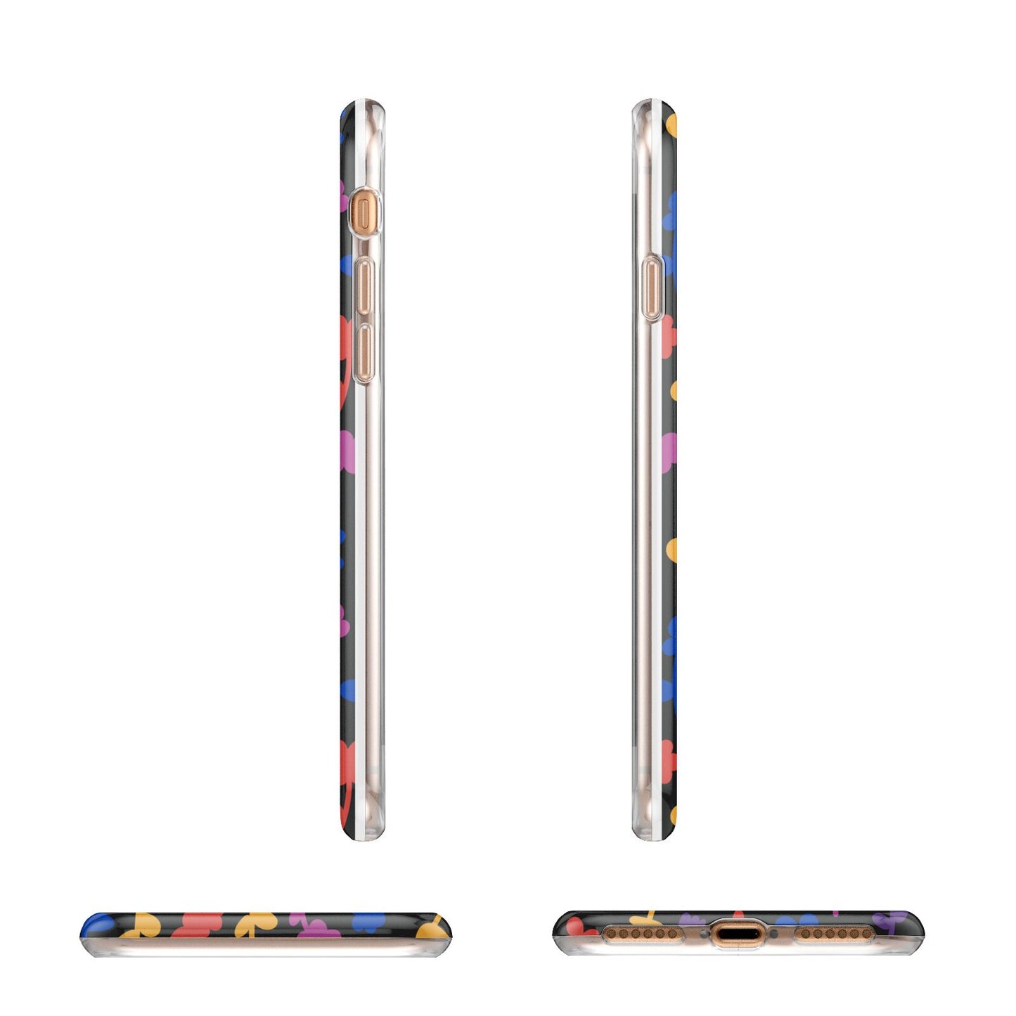 Abstract Floral Apple iPhone 7 8 3D Wrap Tough Case Alternative Image Angles