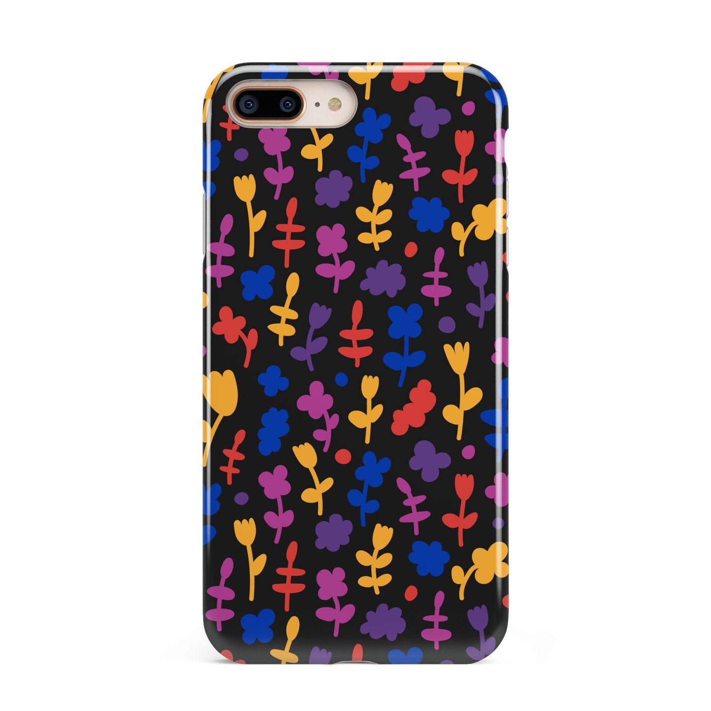 Abstract Floral Apple iPhone 7 8 Plus 3D Tough Case