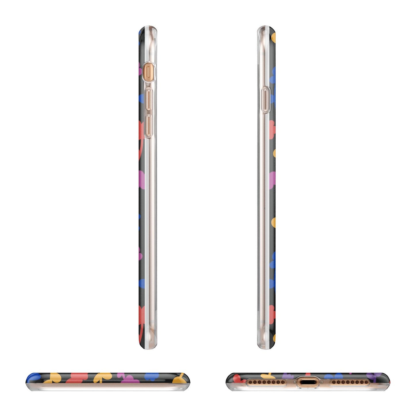 Abstract Floral Apple iPhone 7 8 Plus 3D Wrap Tough Case Alternative Image Angles