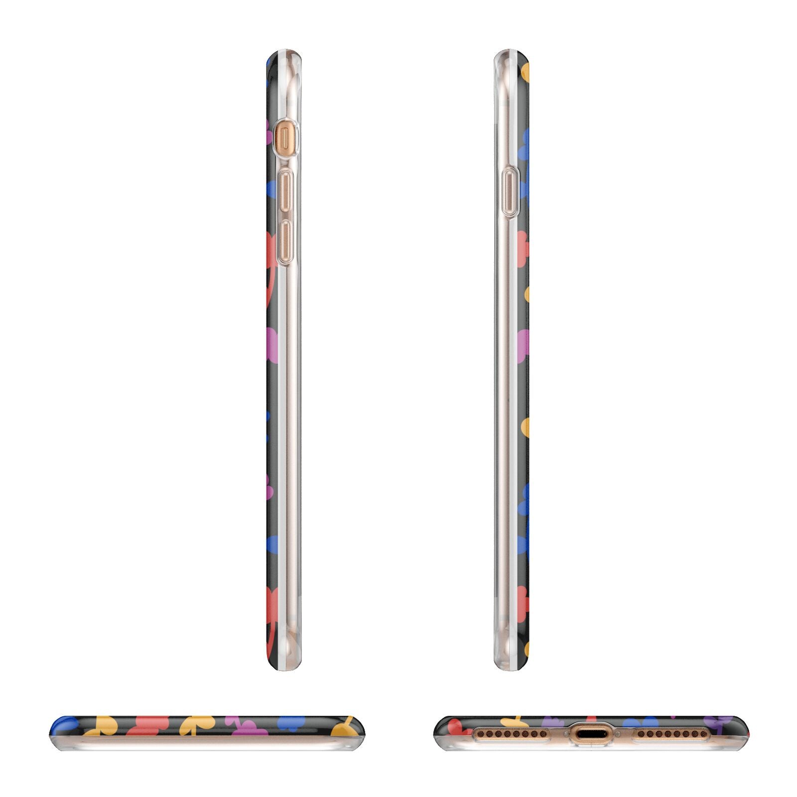 Abstract Floral Apple iPhone 7 8 Plus 3D Wrap Tough Case Alternative Image Angles