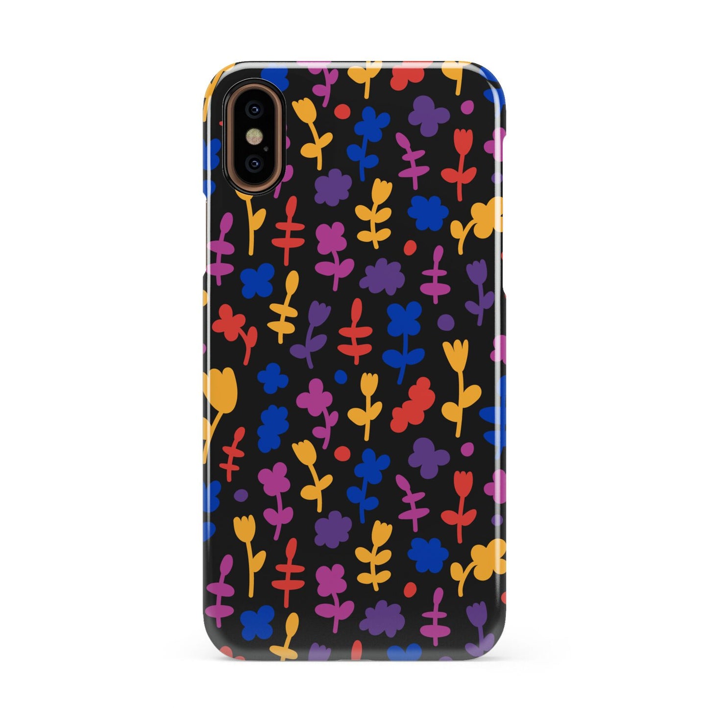 Abstract Floral Apple iPhone XS 3D Snap Case