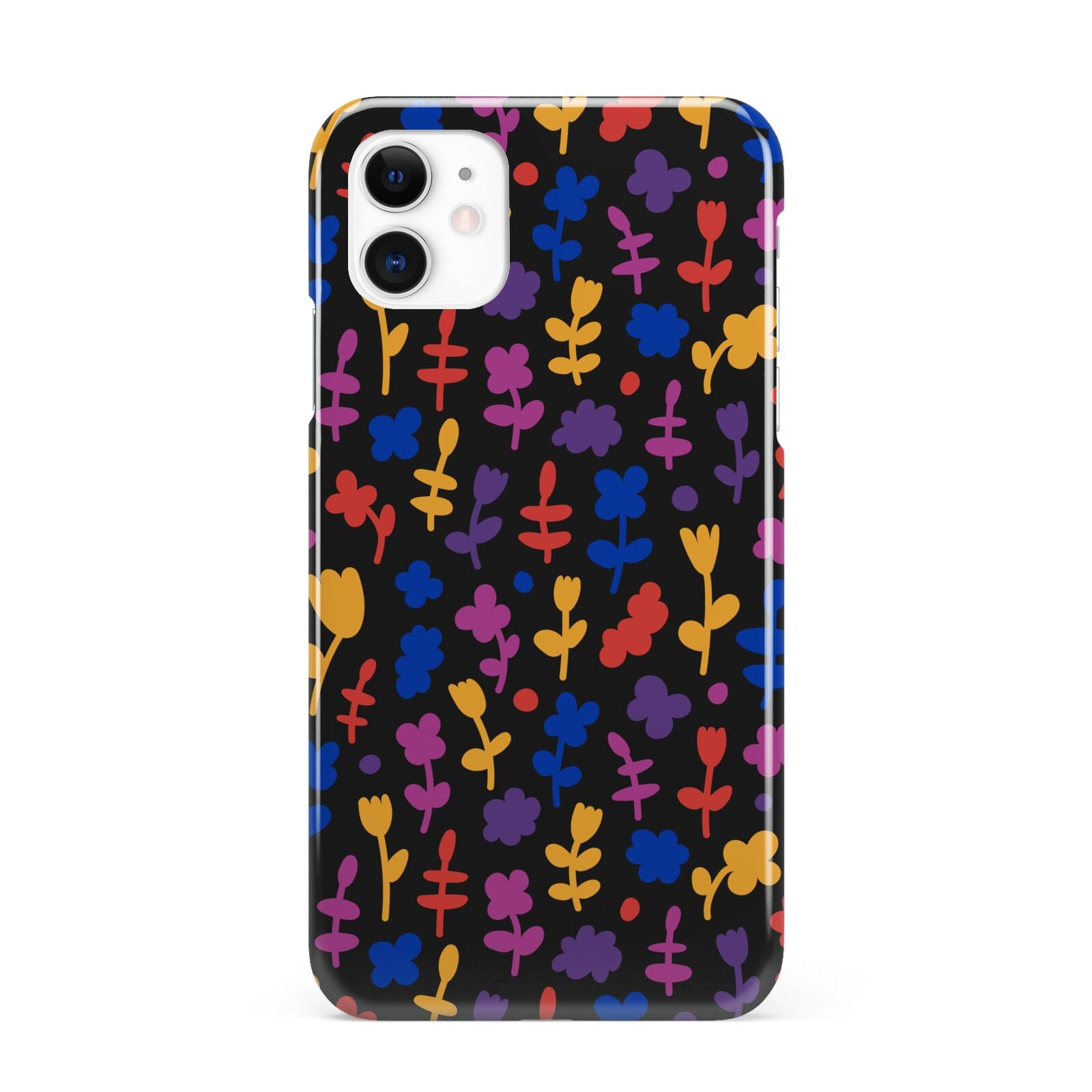 Abstract Floral iPhone 11 3D Snap Case