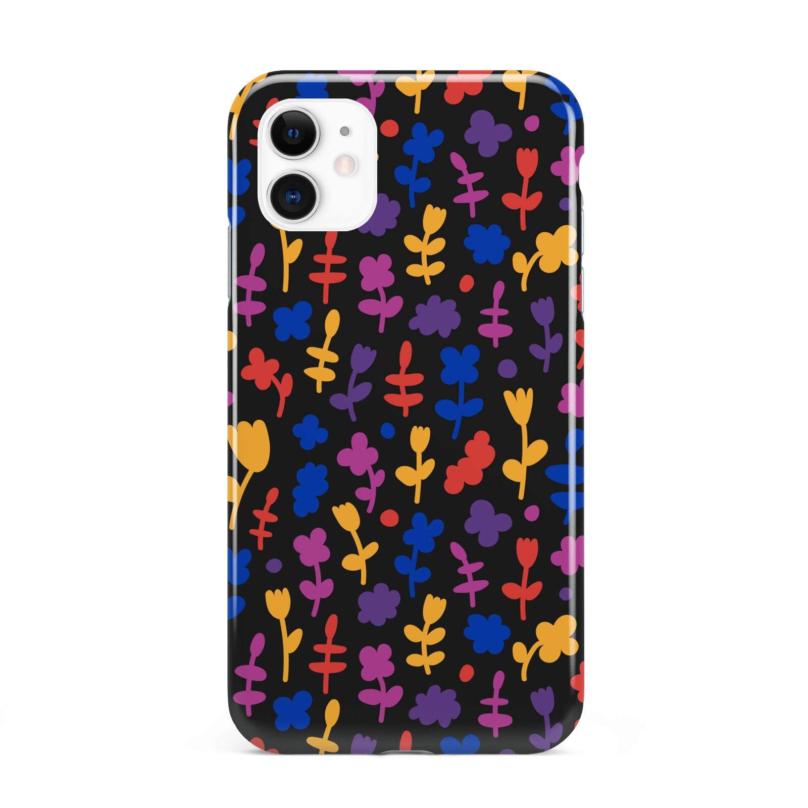 Abstract Floral iPhone 11 3D Tough Case