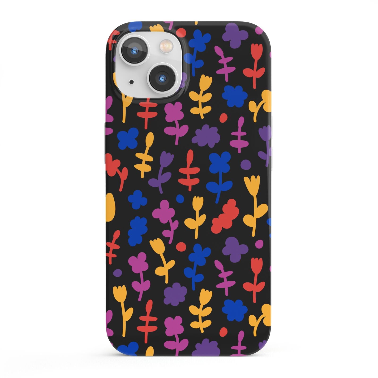 Abstract Floral iPhone 13 Full Wrap 3D Snap Case