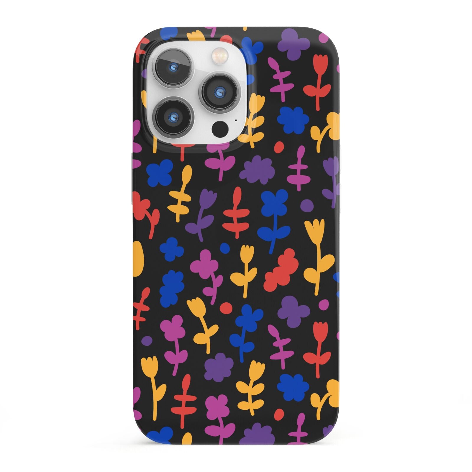 Abstract Floral iPhone 13 Pro Full Wrap 3D Snap Case