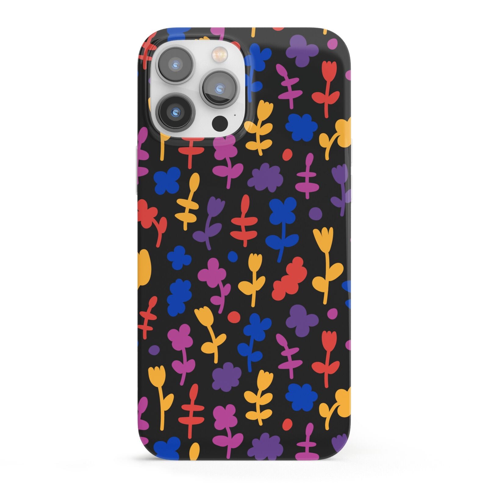 Abstract Floral iPhone 13 Pro Max Full Wrap 3D Snap Case