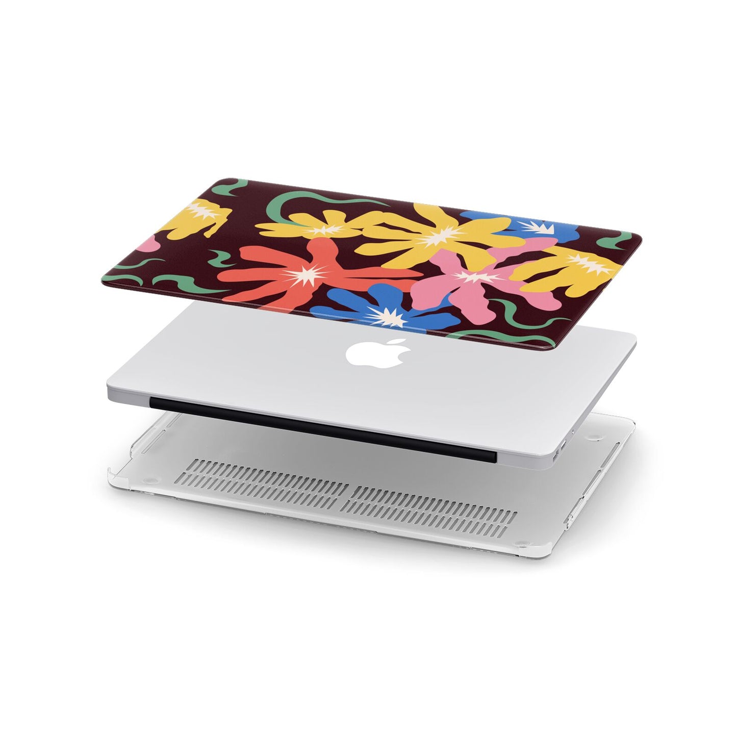 Abstract Flowers Apple MacBook Case in Detail