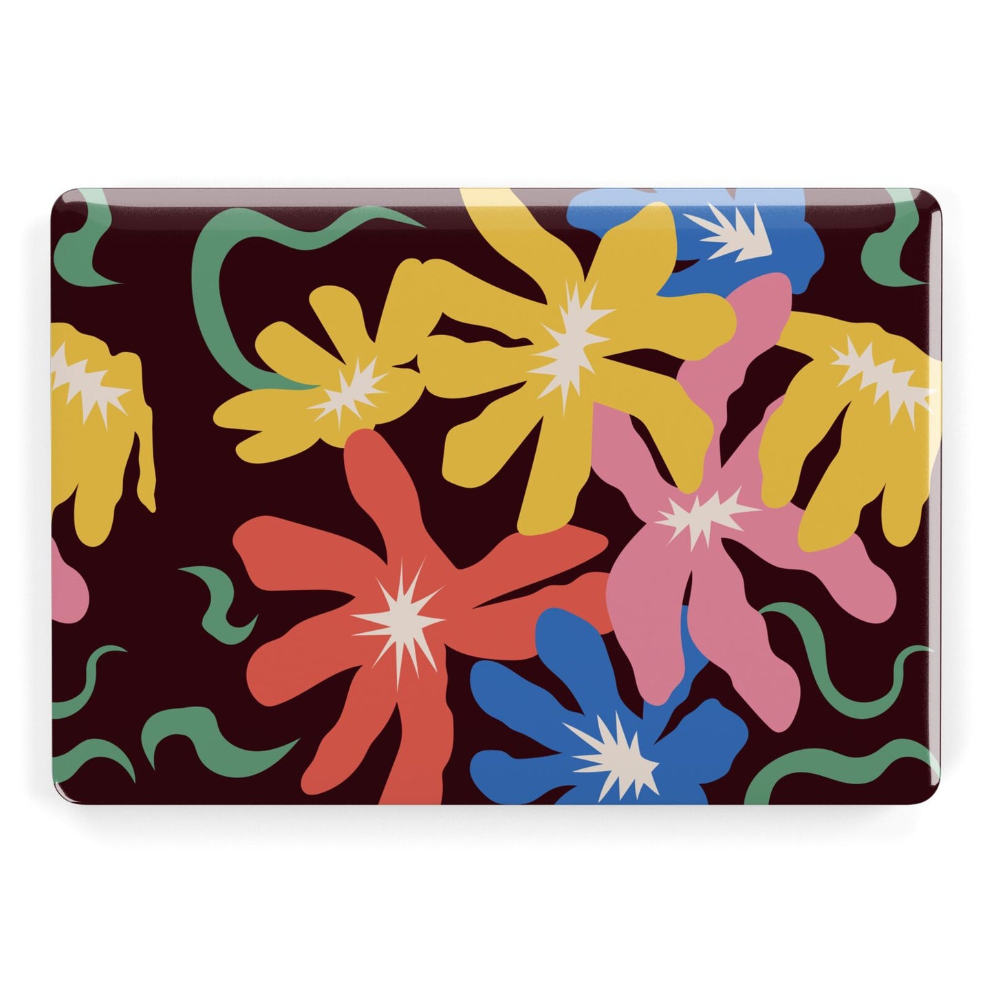 Abstract Flowers Apple MacBook Case