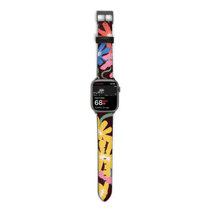 Abstract Flowers Watch Strap