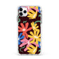Abstract Flowers Apple iPhone 11 Pro Max in Silver with White Impact Case