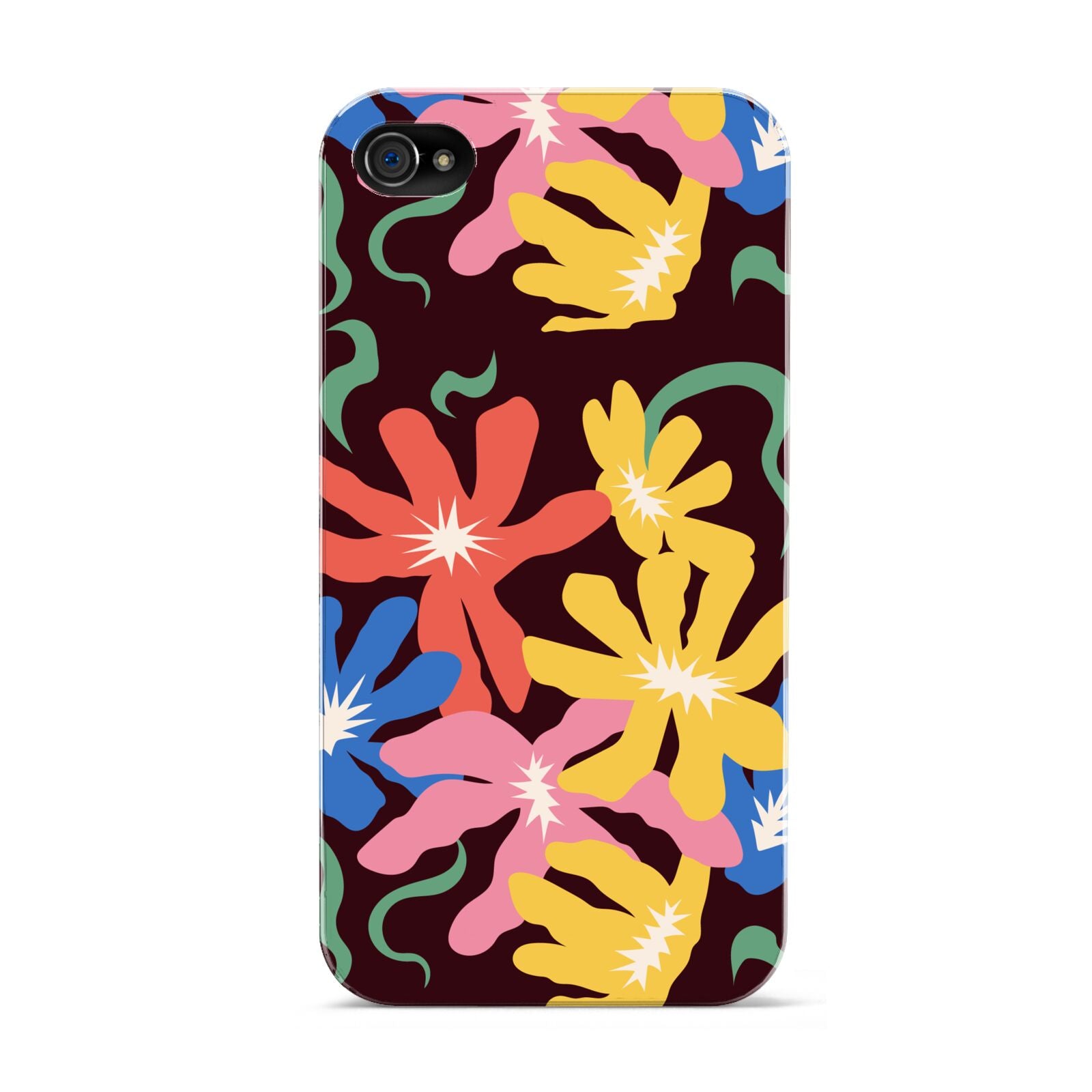 Abstract Flowers Apple iPhone 4s Case