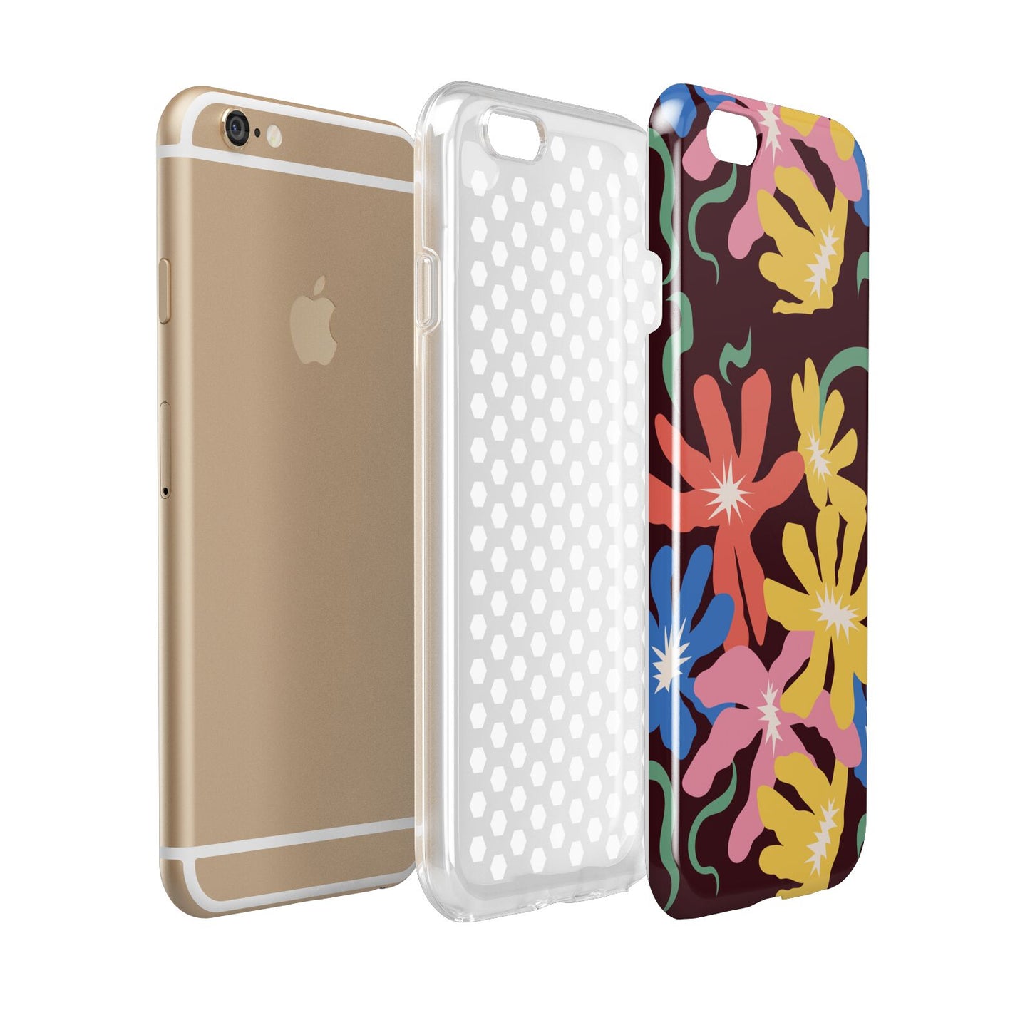 Abstract Flowers Apple iPhone 6 3D Tough Case Expanded view