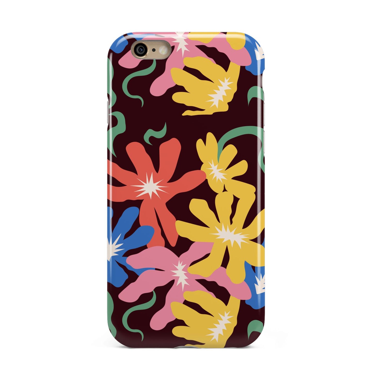 Abstract Flowers Apple iPhone 6 3D Tough Case