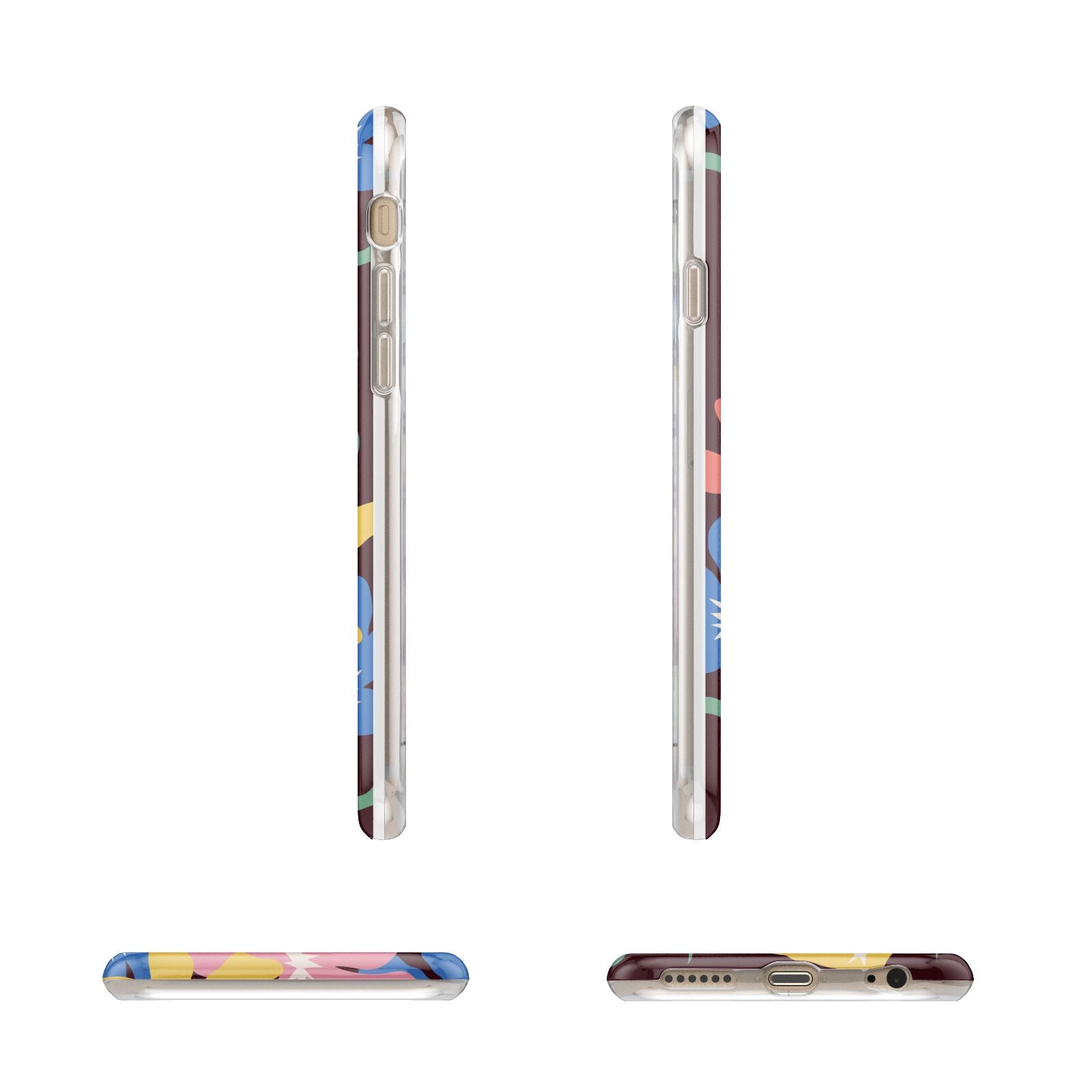 Abstract Flowers Apple iPhone 6 3D Wrap Tough Case Alternative Image Angles