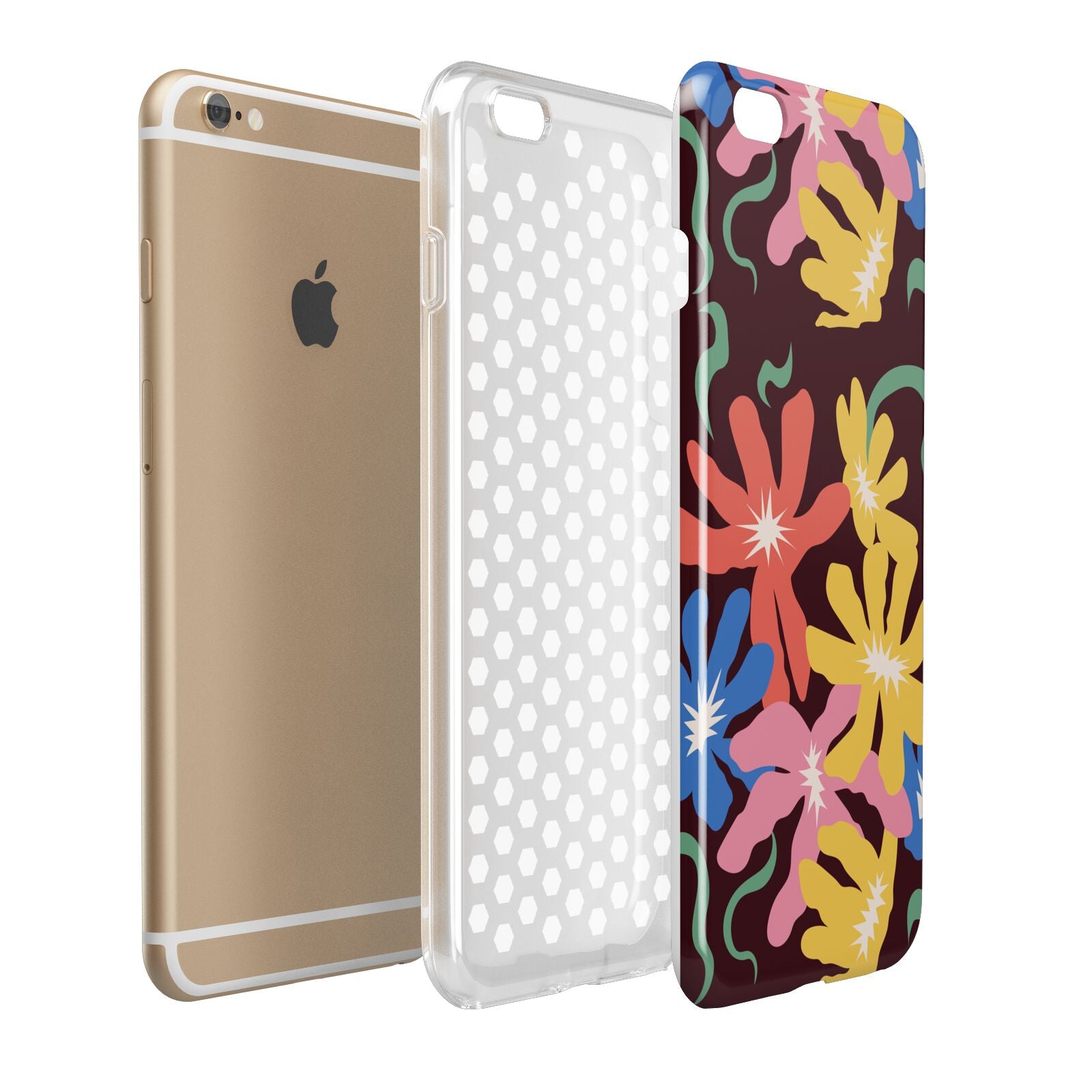 Abstract Flowers Apple iPhone 6 Plus 3D Tough Case Expand Detail Image