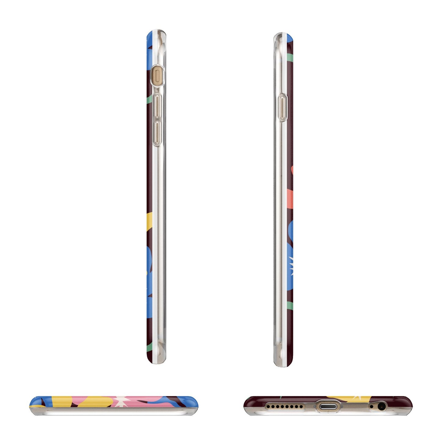 Abstract Flowers Apple iPhone 6 Plus 3D Wrap Tough Case Alternative Image Angles