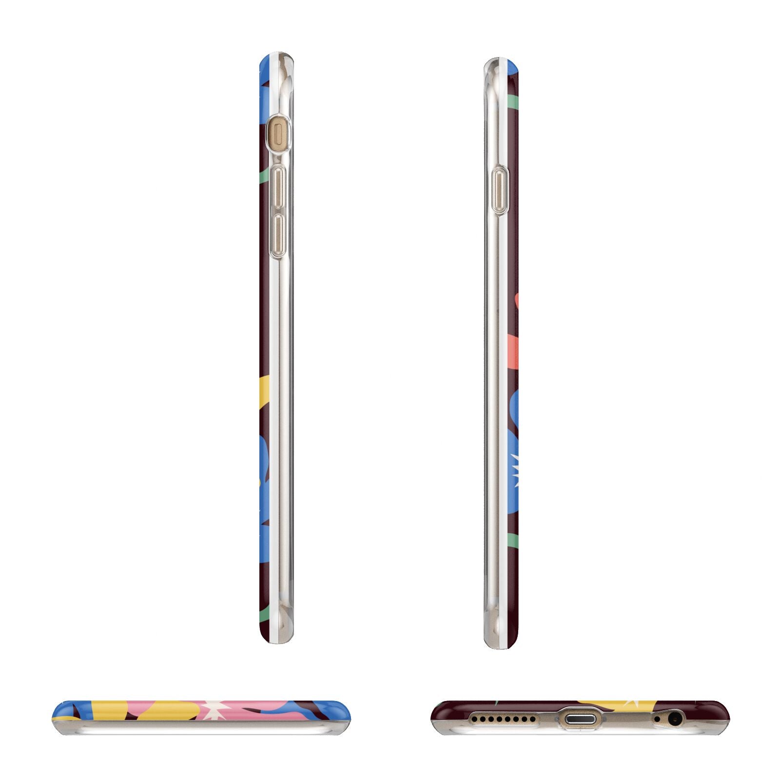 Abstract Flowers Apple iPhone 6 Plus 3D Wrap Tough Case Alternative Image Angles