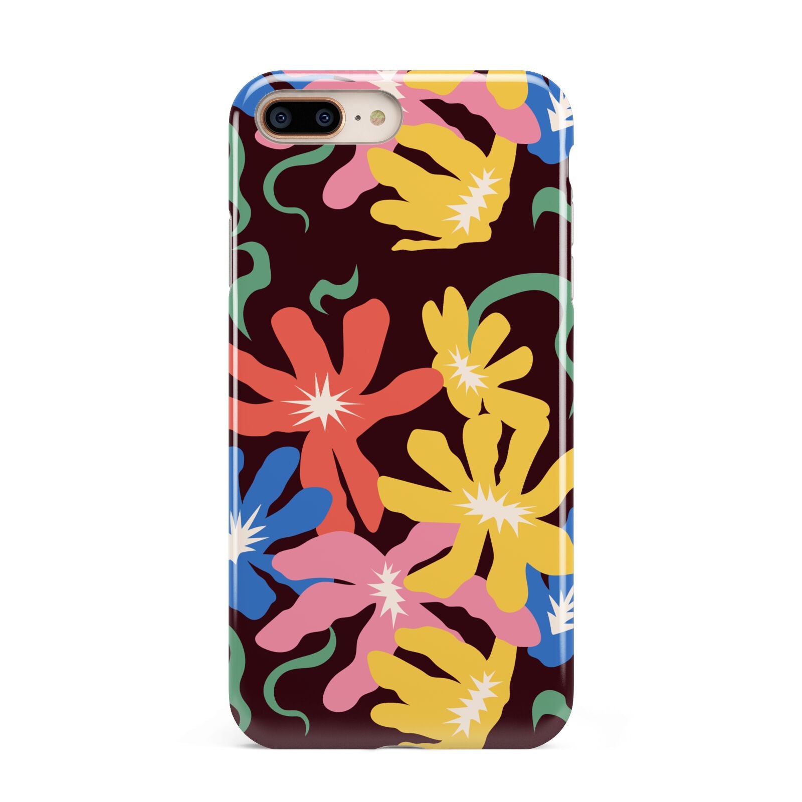Abstract Flowers Apple iPhone 7 8 Plus 3D Tough Case