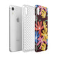 Abstract Flowers Apple iPhone XR White 3D Tough Case Expanded view