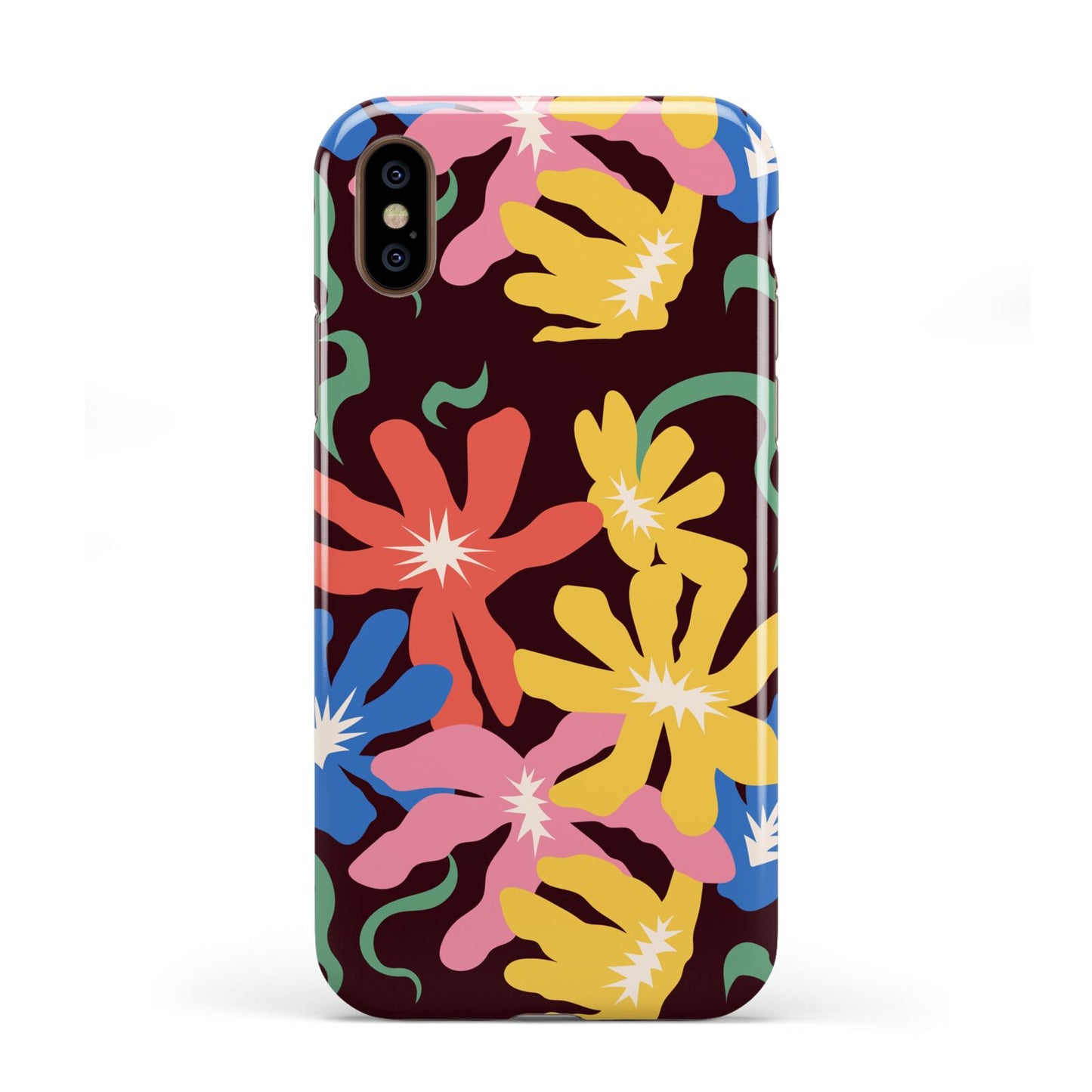 Abstract Flowers Apple iPhone XS 3D Tough
