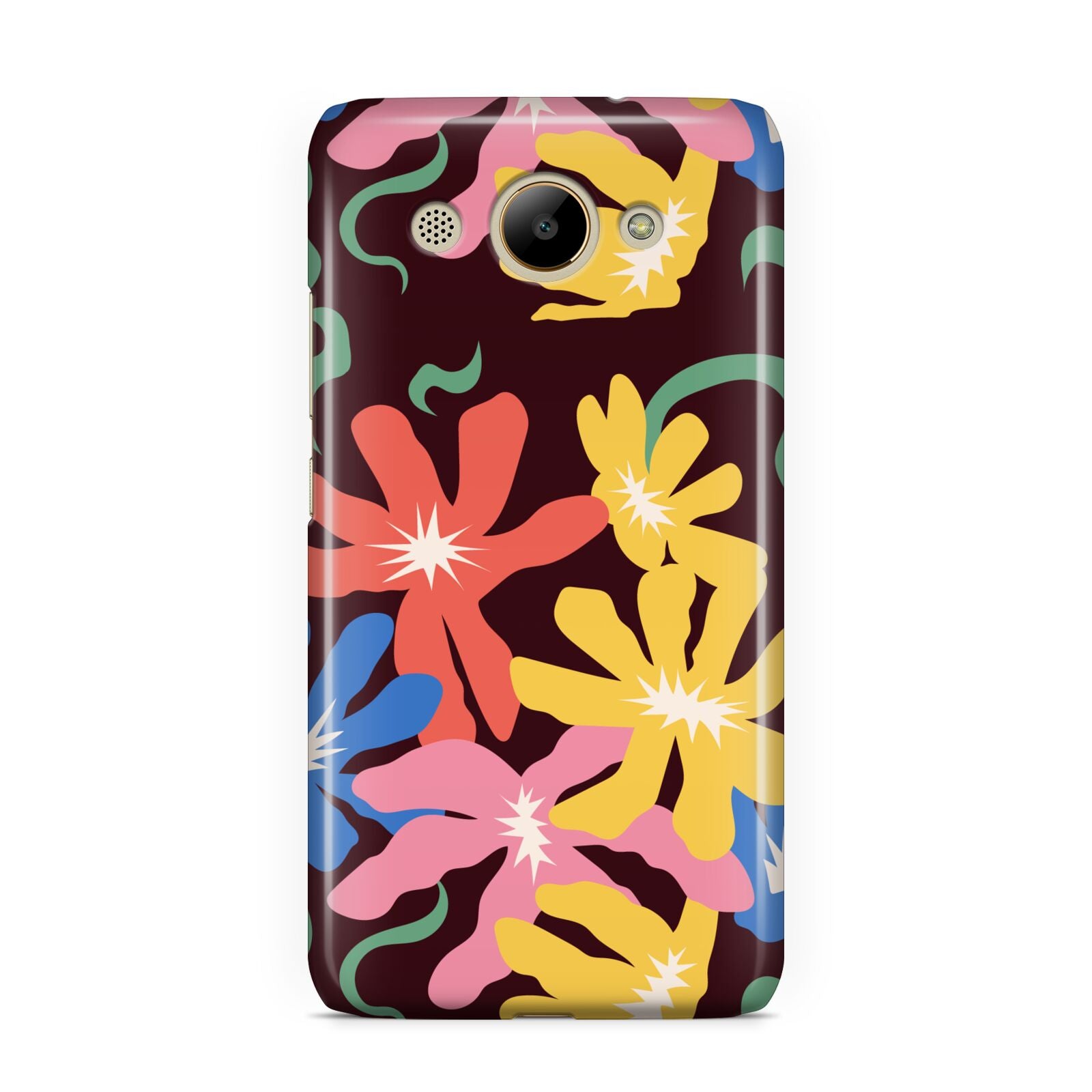 Abstract Flowers Huawei Y3 2017