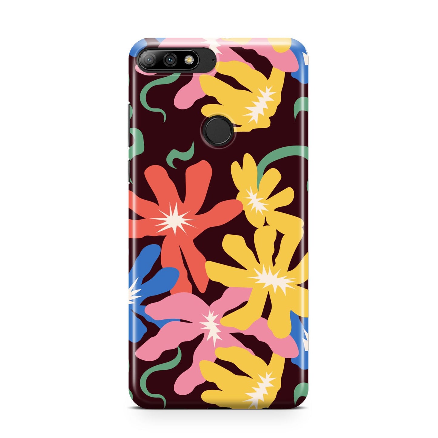 Abstract Flowers Huawei Y7 2018