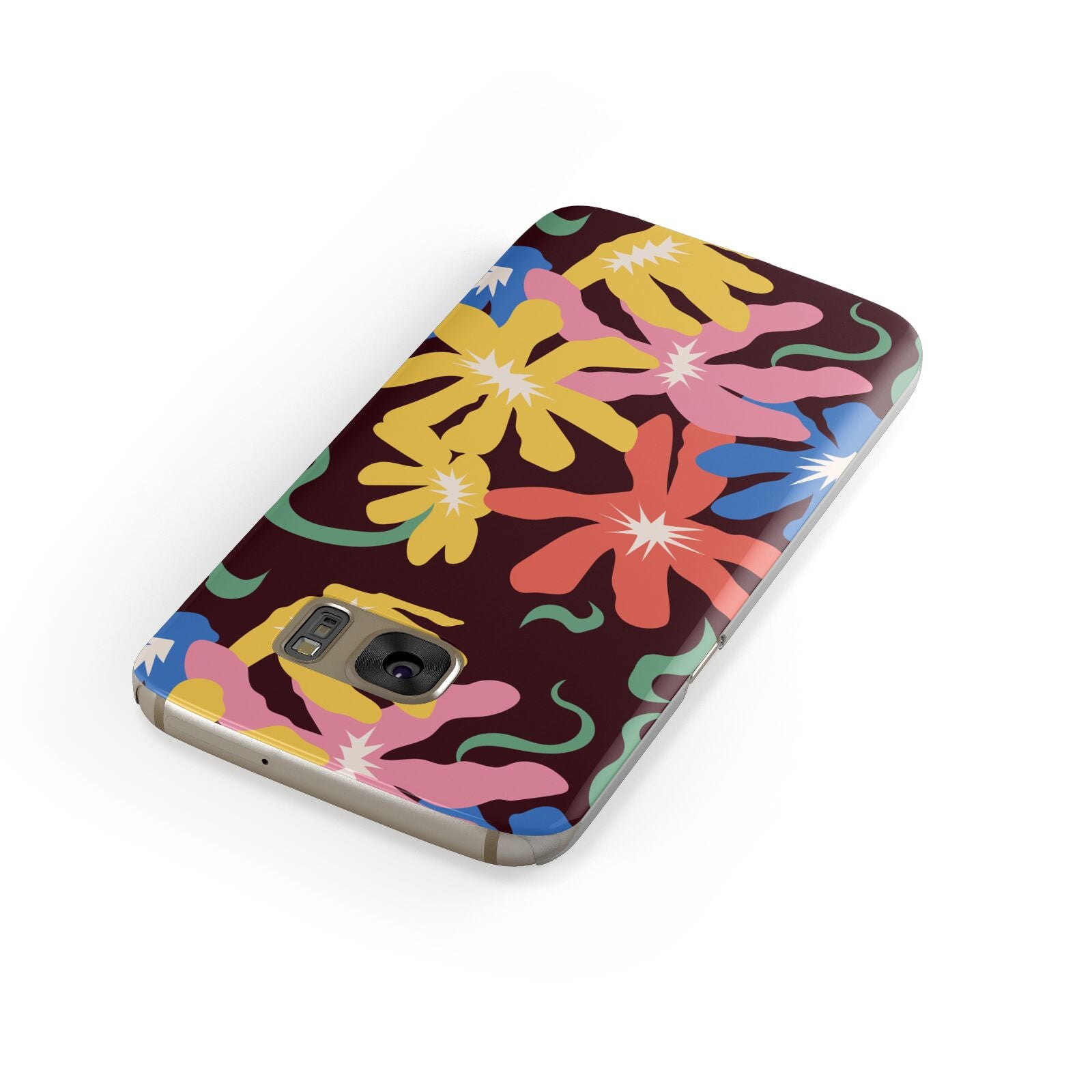 Abstract Flowers Samsung Galaxy Case Front Close Up