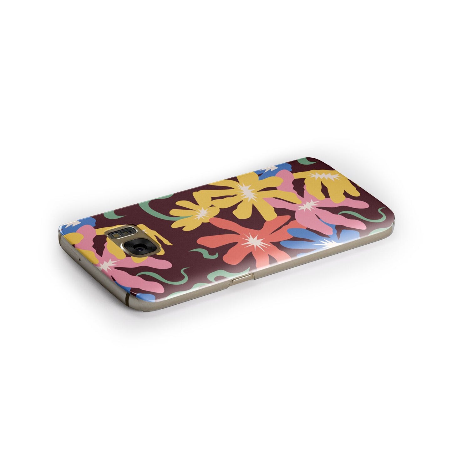 Abstract Flowers Samsung Galaxy Case Side Close Up