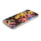 Abstract Flowers Samsung Galaxy Case Top Cutout