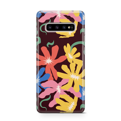 Abstract Flowers Samsung Galaxy S10 Case
