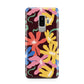 Abstract Flowers Samsung Galaxy S9 Plus Case on Silver phone