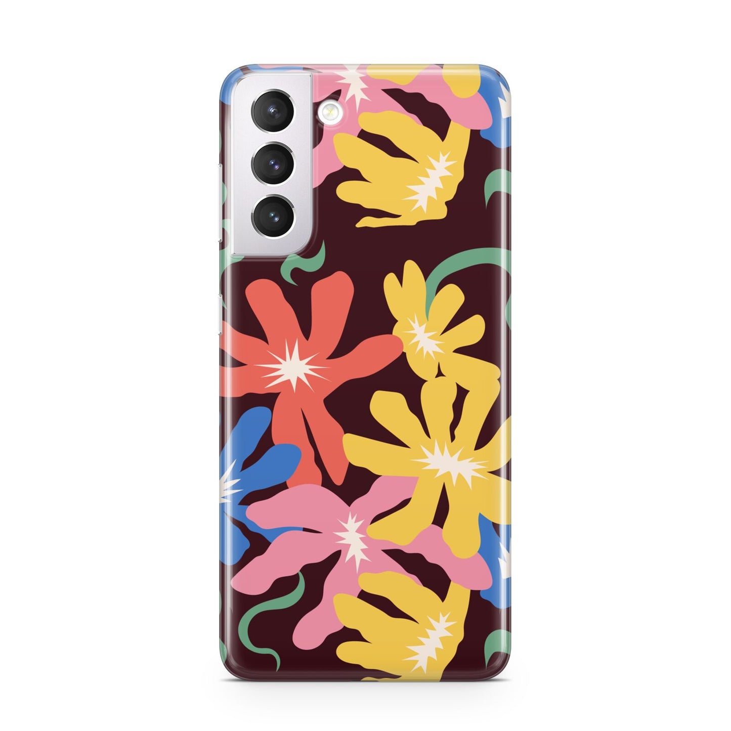 Abstract Flowers Samsung S21 Case