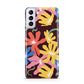 Abstract Flowers Samsung S21 Plus Phone Case